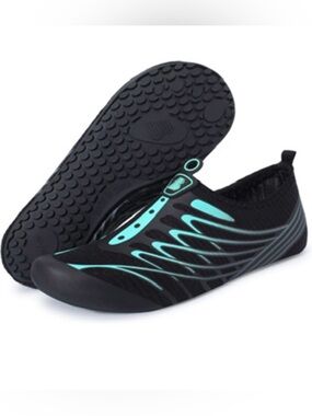 💥2/$33💥 Black Aqua Water Shoes with Teal Accent